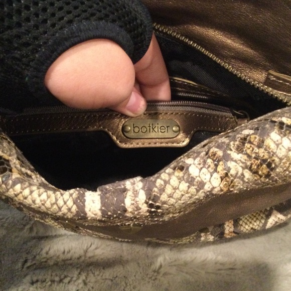Botkier Gold Snakeskin Crossbody Purse - Picture 2 of 6